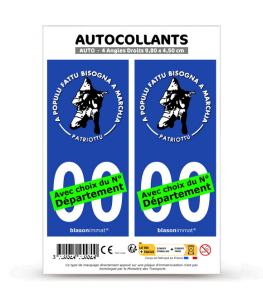 Ribellu Corse - Patriottu | Autocollant plaque immatriculation