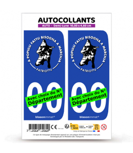 Ribellu Corse - Patriottu | Autocollant plaque immatriculation