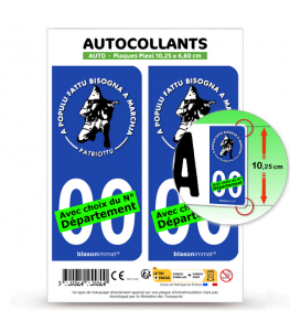 Ribellu Corse - Patriottu | Autocollant plaque immatriculation