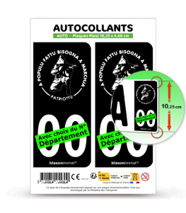 Ribellu Corse - Patriottu | Autocollant plaque immatriculation