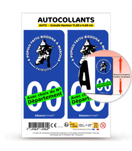 Ribellu Corse - Patriottu | Autocollant plaque immatriculation