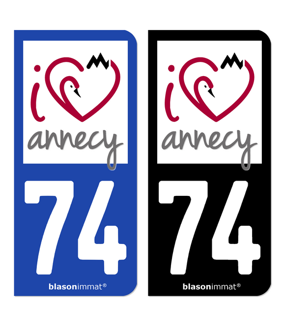 74 Annecy - I'm | Autocollant plaque immatriculation