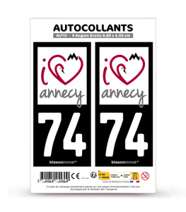 74 Annecy - I'm | Autocollant plaque immatriculation