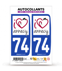 74 Annecy - I'm | Autocollant plaque immatriculation