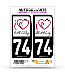 74 Annecy - I'm | Autocollant plaque immatriculation