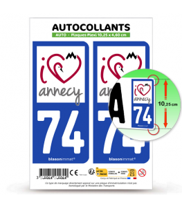 74 Annecy - I'm | Autocollant plaque immatriculation