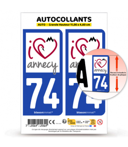 74 Annecy - I'm | Autocollant plaque immatriculation