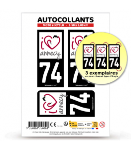 74 Annecy - I'm | Autocollant plaque immatriculation