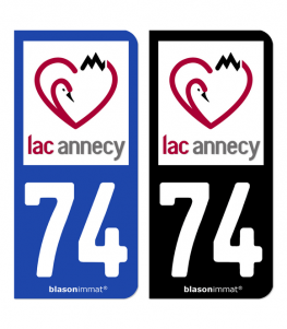 74 Annecy - Tourisme | Autocollant plaque immatriculation