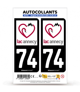 74 Annecy - Tourisme | Autocollant plaque immatriculation