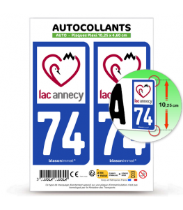 74 Annecy - Tourisme | Autocollant plaque immatriculation