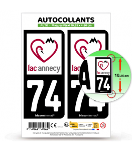 74 Annecy - Tourisme | Autocollant plaque immatriculation