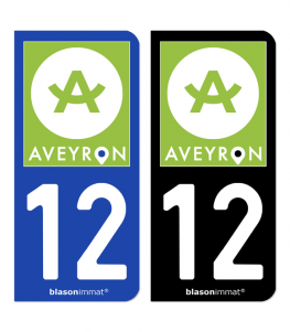 12 Aveyron - Tourisme | Autocollant plaque immatriculation