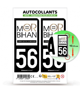 56 Morbihan - Bretagne Sud | Autocollant plaque immatriculation