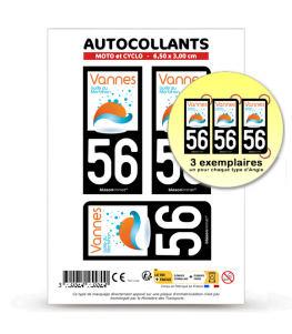 56 Vannes - Agglo | Autocollant plaque immatriculation