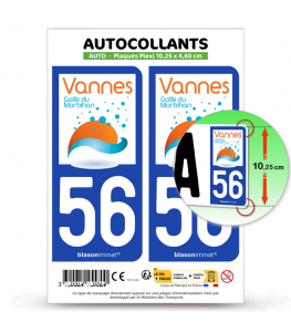 56 Vannes - Agglo | Autocollant plaque immatriculation