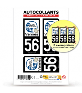 56 Vannes - Tourisme | Autocollant plaque immatriculation