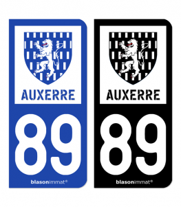 89 Auxerre - Ville | Autocollant plaque immatriculation