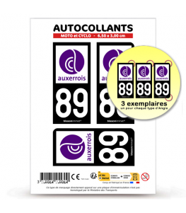 89 Auxerre - Agglo | Autocollant plaque immatriculation