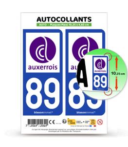 89 Auxerre - Agglo | Autocollant plaque immatriculation