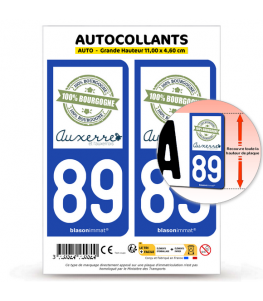 89 Auxerre - Tourisme | Autocollant plaque immatriculation