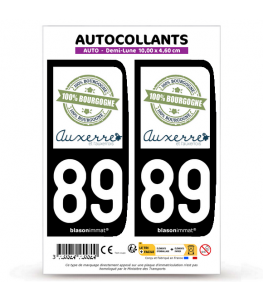 89 Auxerre - Tourisme | Autocollant plaque immatriculation