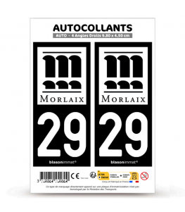 29 Morlaix - Ville | Autocollant plaque immatriculation