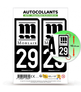 29 Morlaix - Ville | Autocollant plaque immatriculation