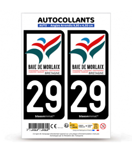 29 Morlaix - Baie | Autocollant plaque immatriculation