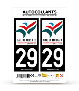 29 Morlaix - Baie | Autocollant plaque immatriculation