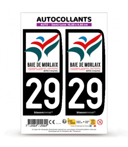 29 Morlaix - Baie | Autocollant plaque immatriculation