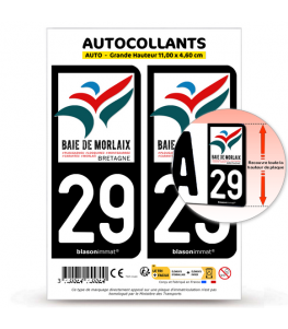 29 Morlaix - Baie | Autocollant plaque immatriculation