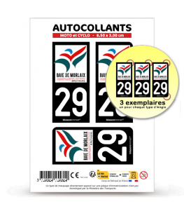 29 Morlaix - Baie | Autocollant plaque immatriculation