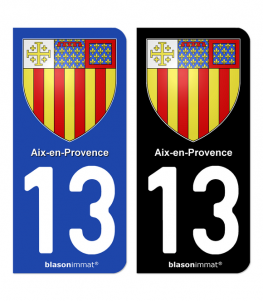 13 Aix-en-Provence - Blason | Autocollant plaque immatriculation