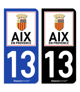 13 Aix-en-Provence - Ville | Autocollant plaque immatriculation