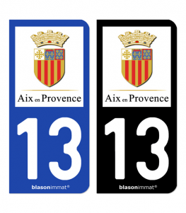 13 Aix-en-Provence - Ville II | Autocollant plaque immatriculation