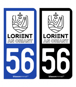 56 Lorient - Ville | Autocollant plaque immatriculation