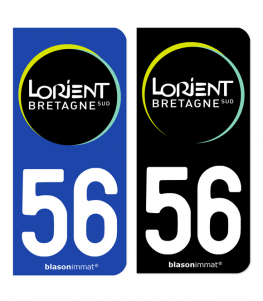 56 Lorient - Bretagne Sud | Autocollant plaque immatriculation