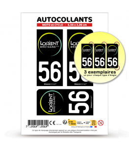 56 Lorient - Bretagne Sud | Autocollant plaque immatriculation