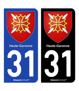 31 Haute-Garonne - Armoiries | Autocollant plaque immatriculation