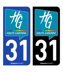 31 Haute-Garonne - Département | Autocollant plaque immatriculation