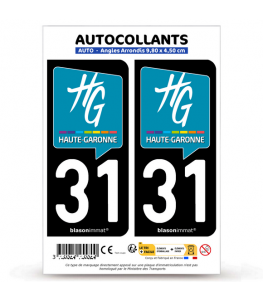 31 Haute-Garonne - Département | Autocollant plaque immatriculation