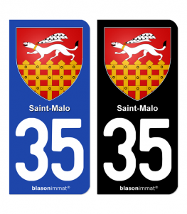 35 Saint-Malo - Armoiries | Autocollant plaque immatriculation