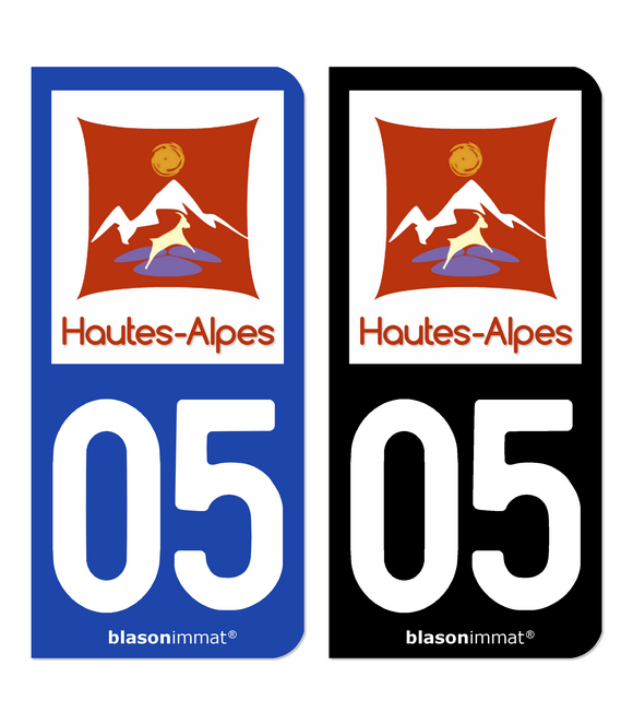 05 Hautes-Alpes - Département | Autocollant plaque immatriculation