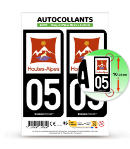 05 Hautes-Alpes - Département | Autocollant plaque immatriculation