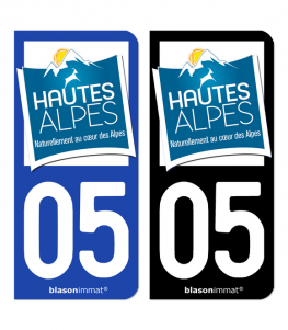 05 Hautes-Alpes - Tourisme | Autocollant plaque immatriculation