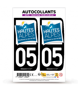 05 Hautes-Alpes - Tourisme | Autocollant plaque immatriculation