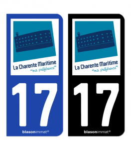 17 Charente-Maritime - Tourisme | Autocollant plaque immatriculation