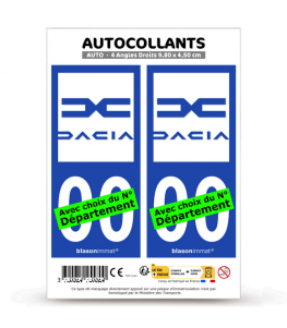 Dacia - 2021 | Autocollant plaque immatriculation