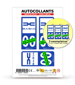 Dacia - 2021 | Autocollant plaque immatriculation